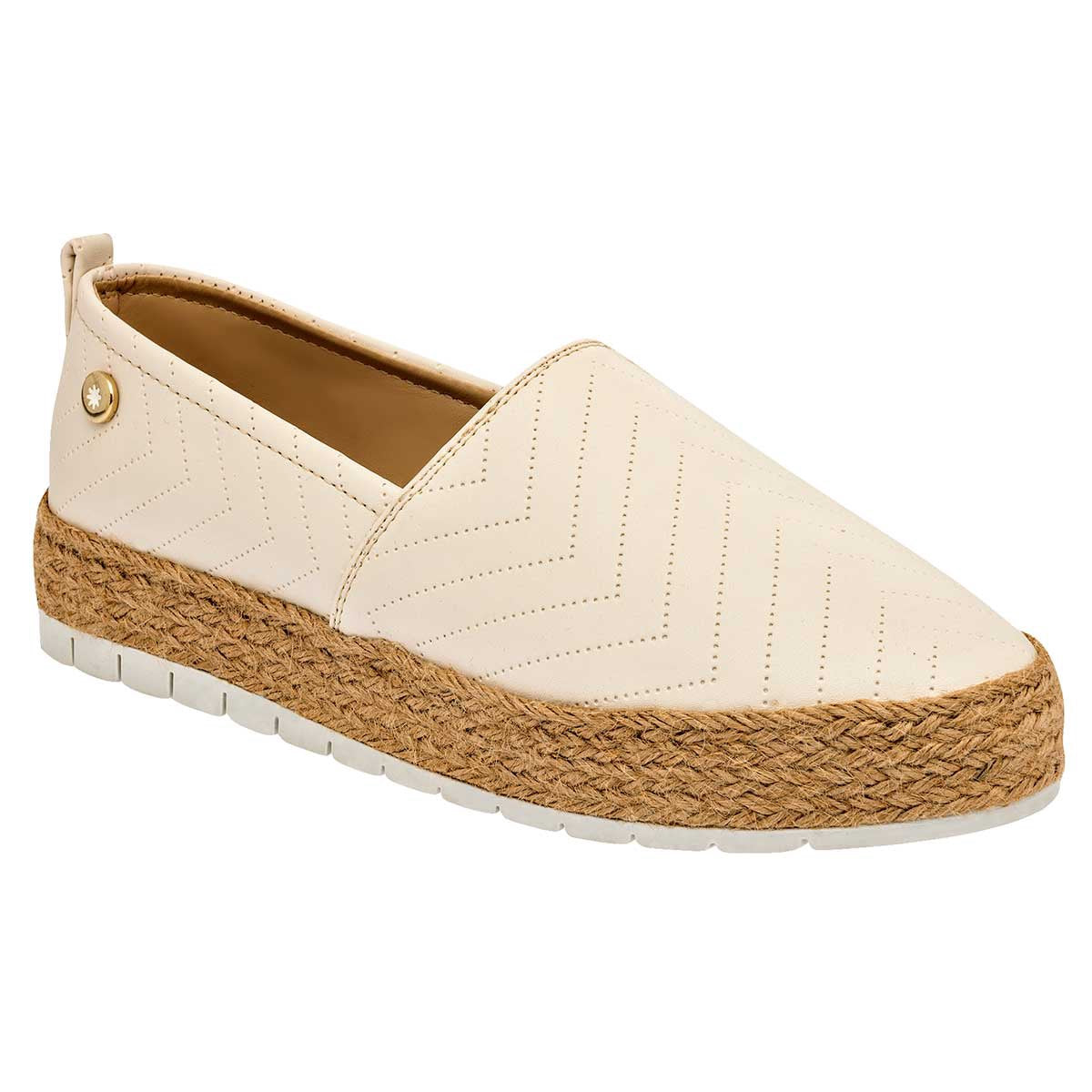 Alpargatas Exterior Sintético Color Beige  Para Mujer De Moramora