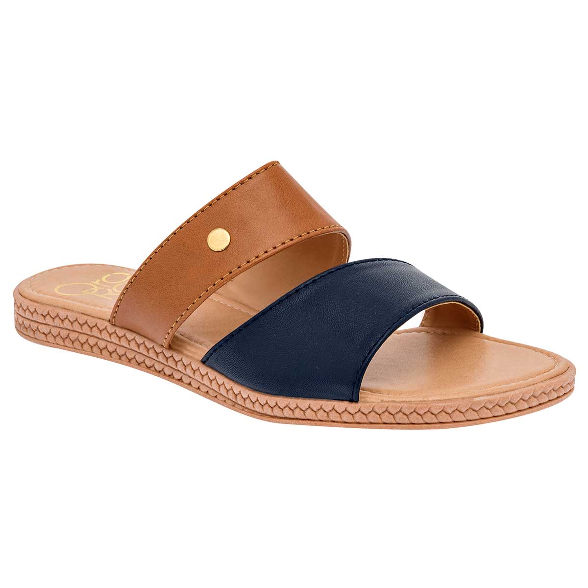 Sandalias Exterior Piel sintética Color Marino Para Mujer De Oro Rosa