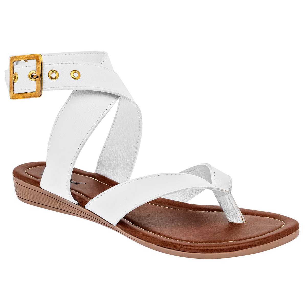 Sandalias Exterior Piel sintética Color Blanco Para Mujer De RBCOLLECTION