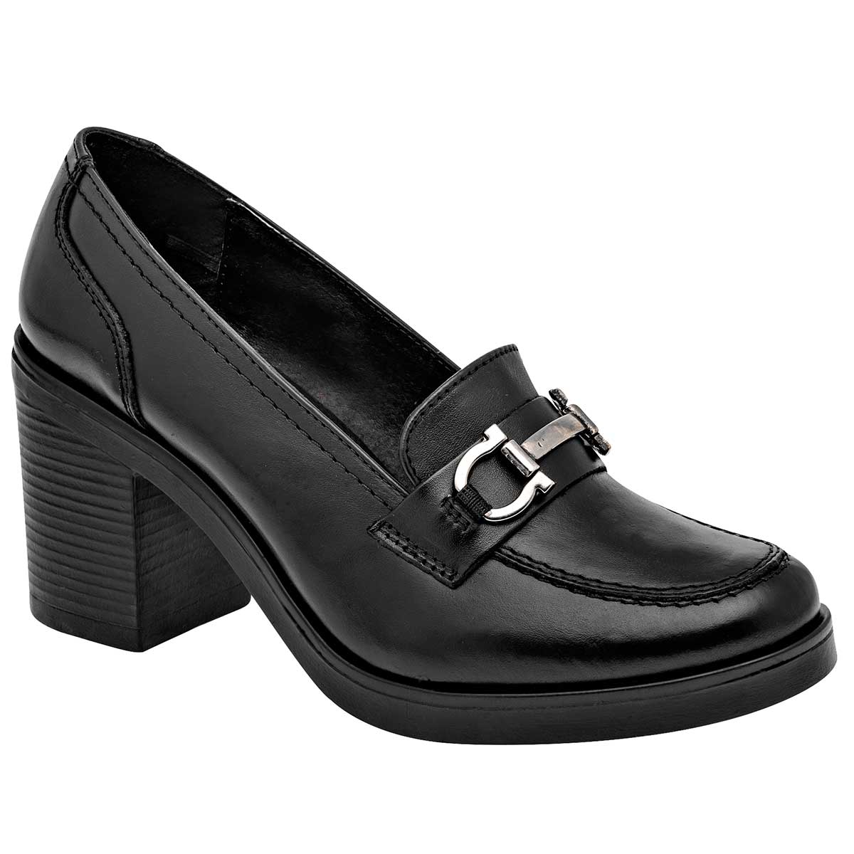 Tacones Exterior Piel Color Negro Para Mujer De Seducta