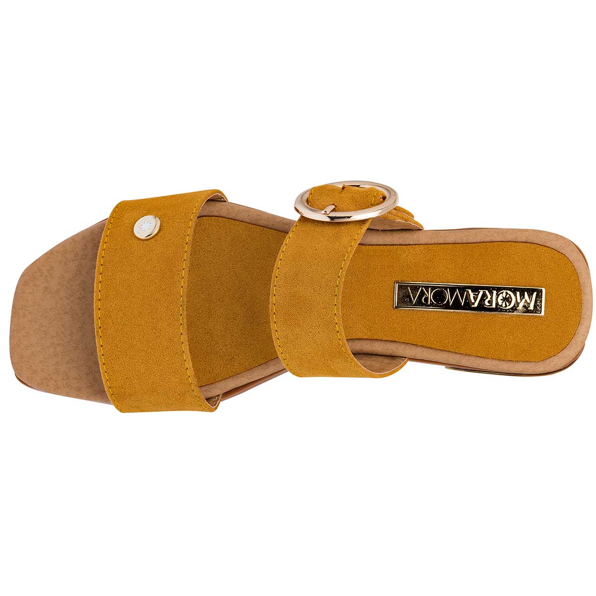 Sandalias Exterior Textil Color Amarillo Para Mujer De Moramora