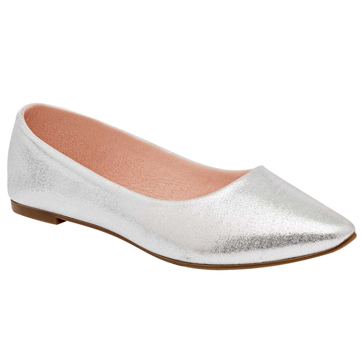 Flats Exterior Piel sintética Color Plata Para Mujer De Sexy Girl