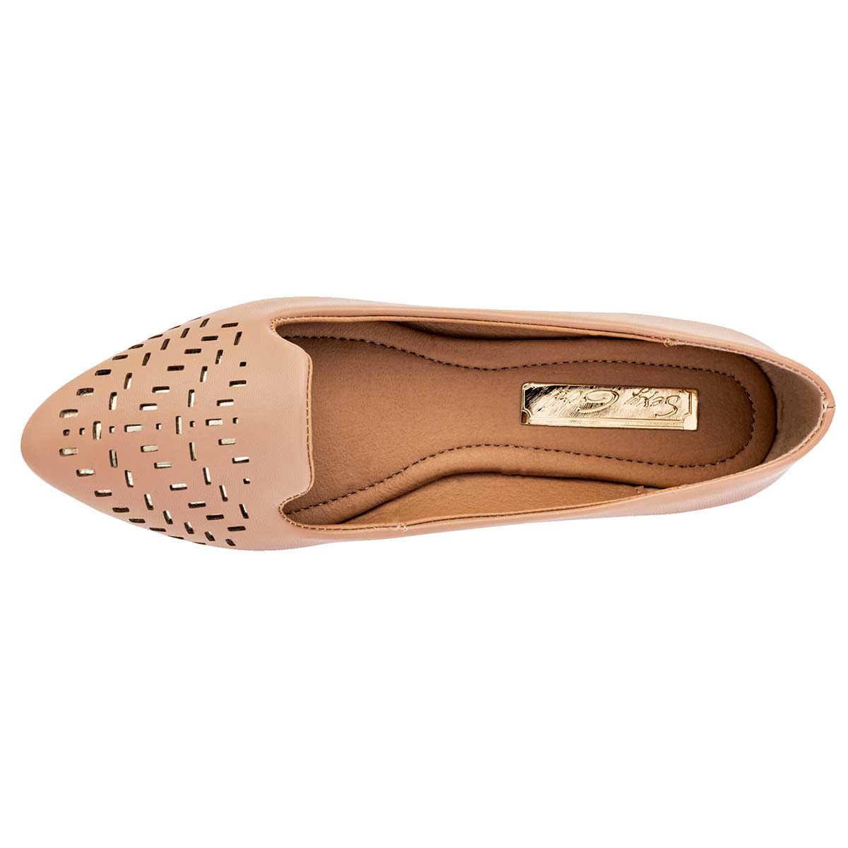 Flats Exterior Piel sintética Color Beige Para Mujer De Sexy Girl