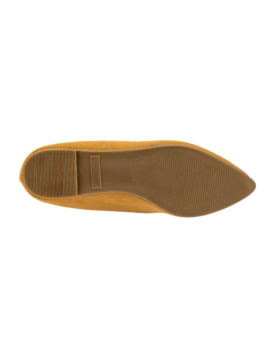 Flats puntales Exterior Textil Color Amarillo Para Mujer De RBBASICS