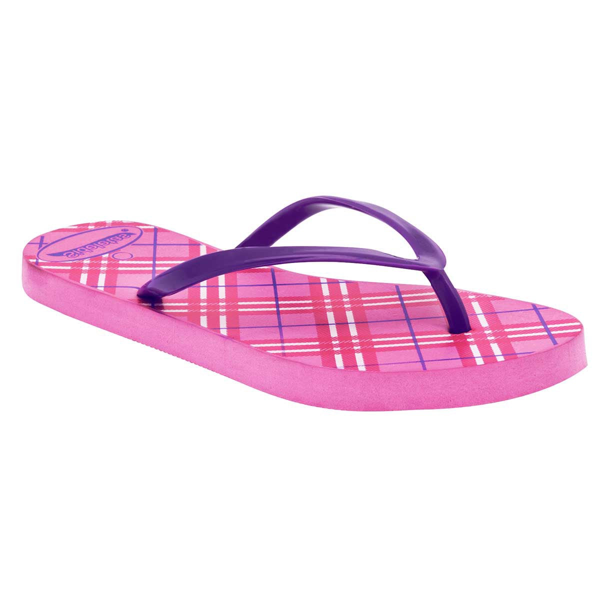 Sandalias Exterior Sintético Color Morado Para Mujer De Sideletas