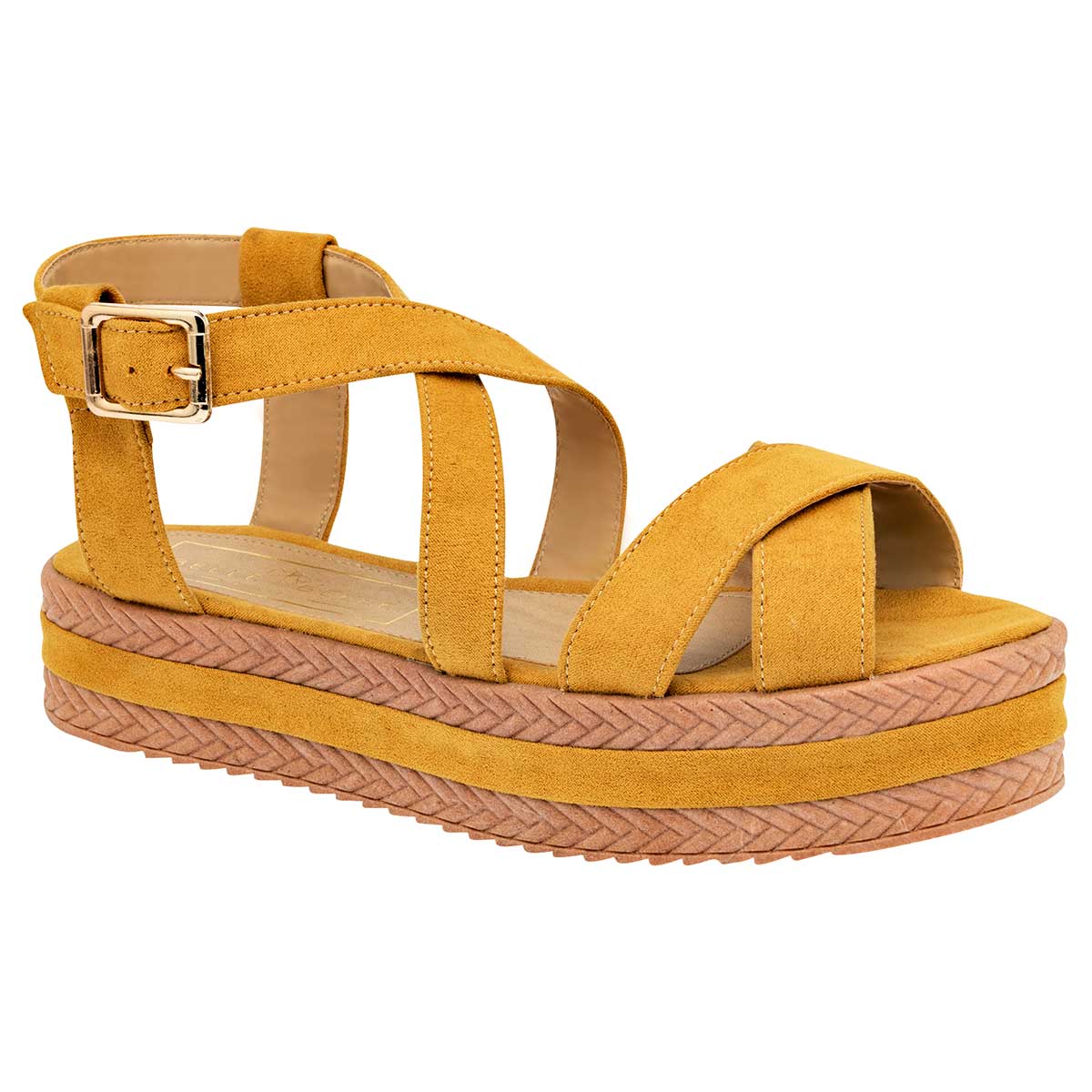 Sandalias Exterior Piel sintética Color Amarillo Para Mujer De RBCOLLECTION