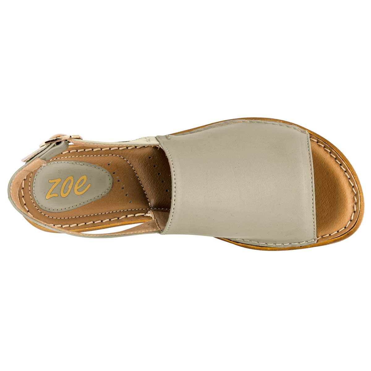 Sandalias Exterior Piel Color Beige  Para Mujer De Zoe