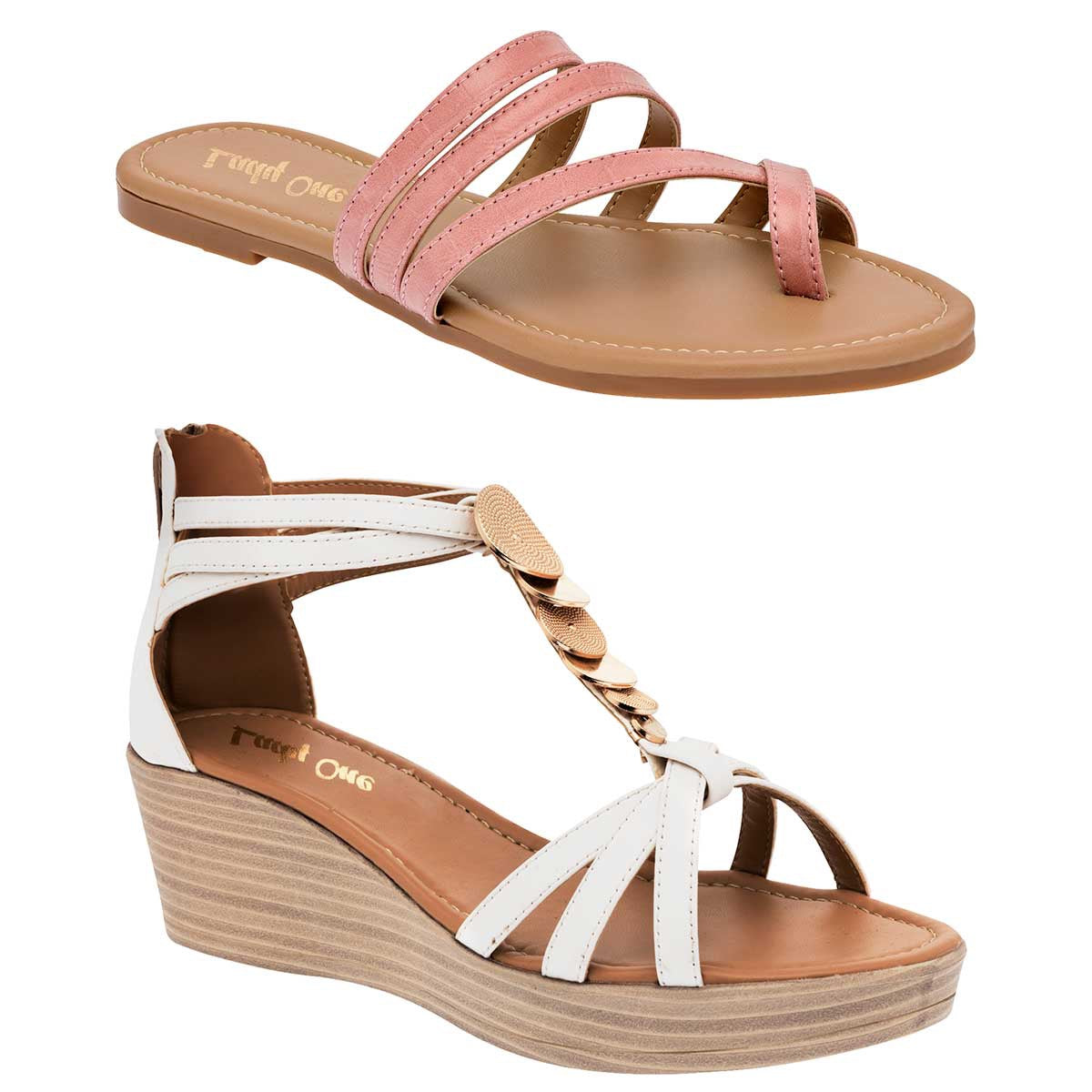 Sandalias Exterior Piel sintética Color Blanco Para Mujer De RBCOLLECTION