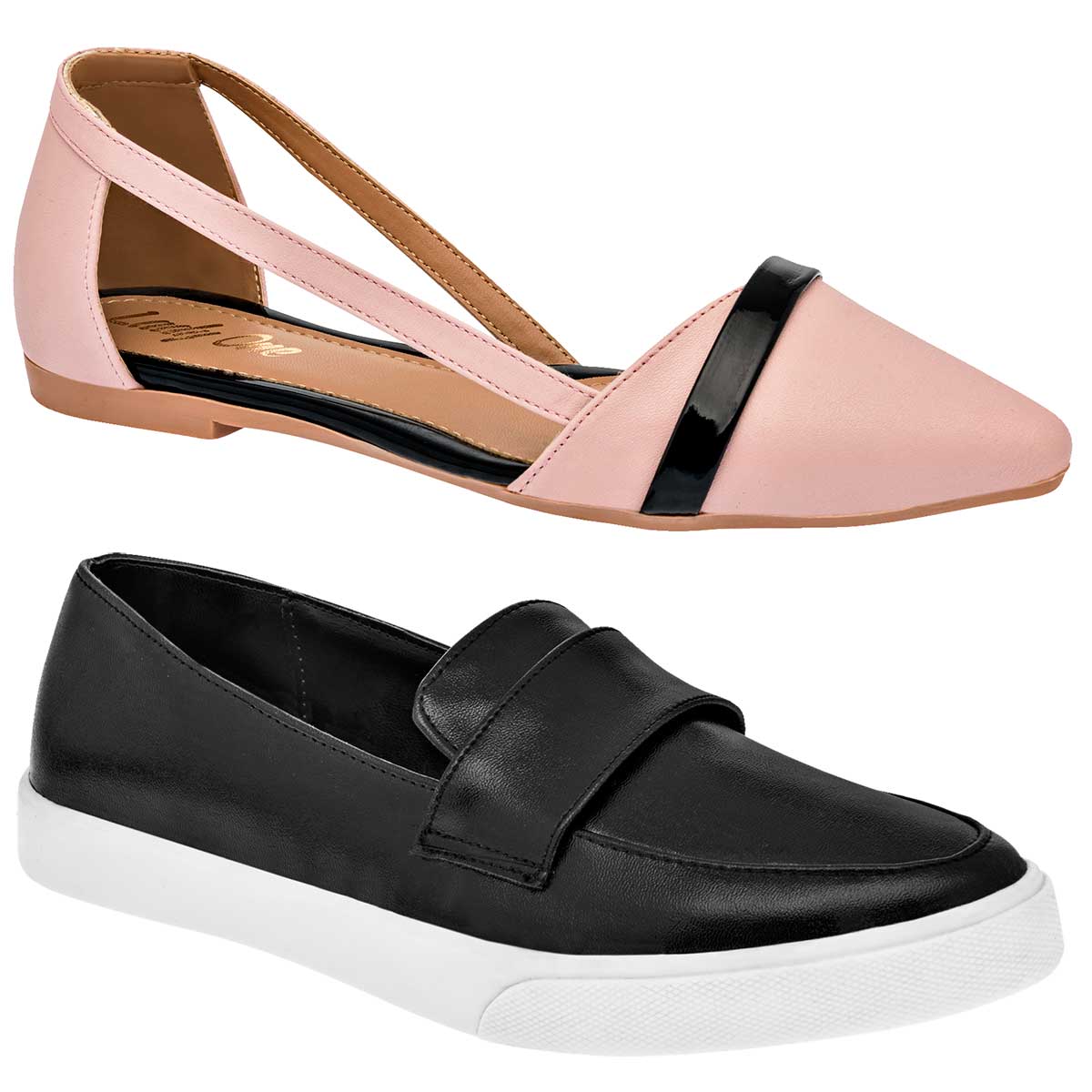 Flats Exterior Piel sintética Color Negro Para Mujer De RBCOLLECTION