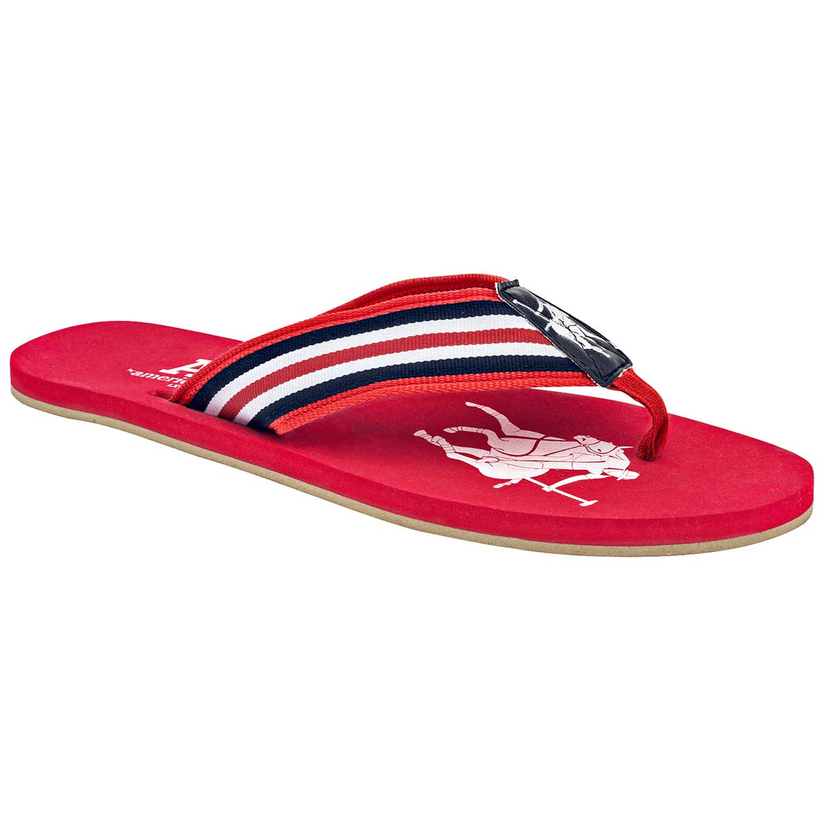 Sandalias Exterior Textil Color Rojo Para Hombre De American Polo