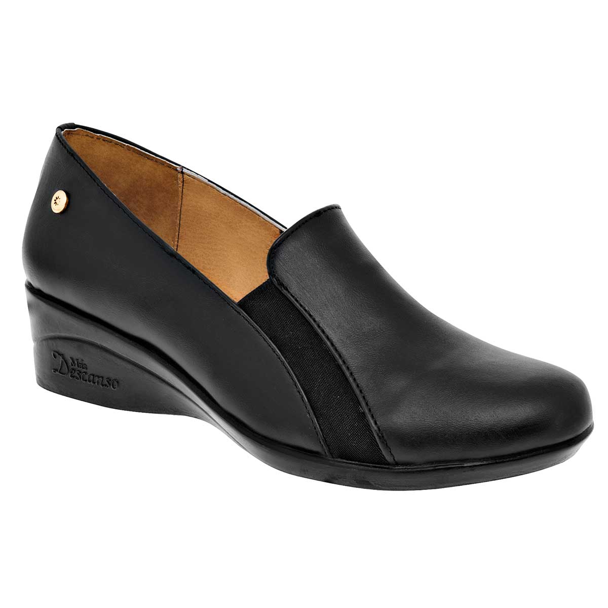 Tacones Exterior Piel Color Negro Para Mujer De Mora Confort