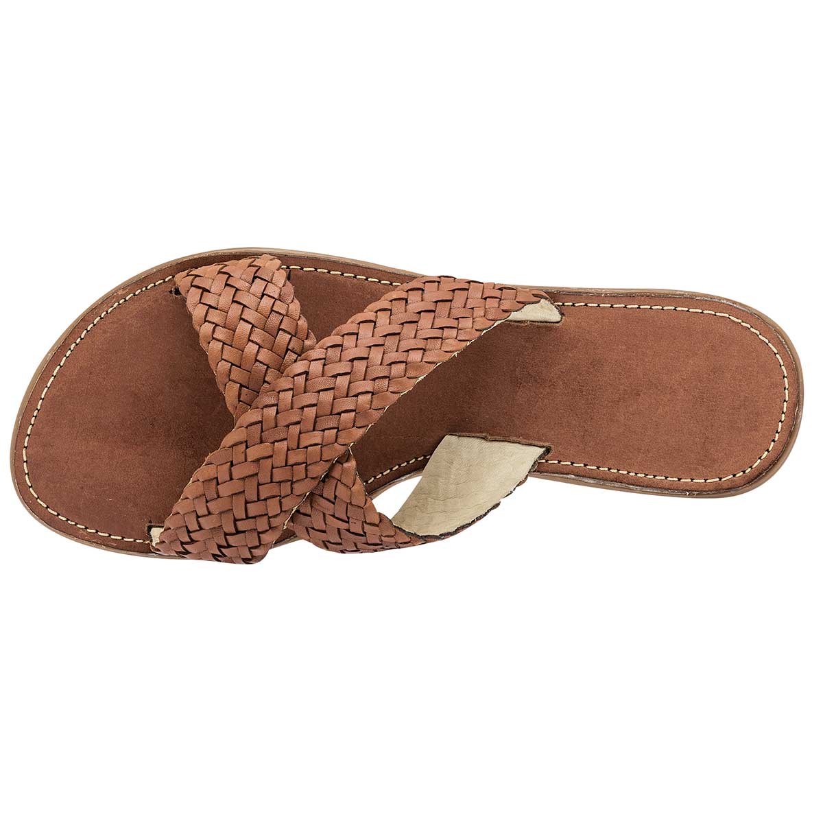 Sandalias Exterior Piel Color Camel Para Mujer De RBCOLLECTION