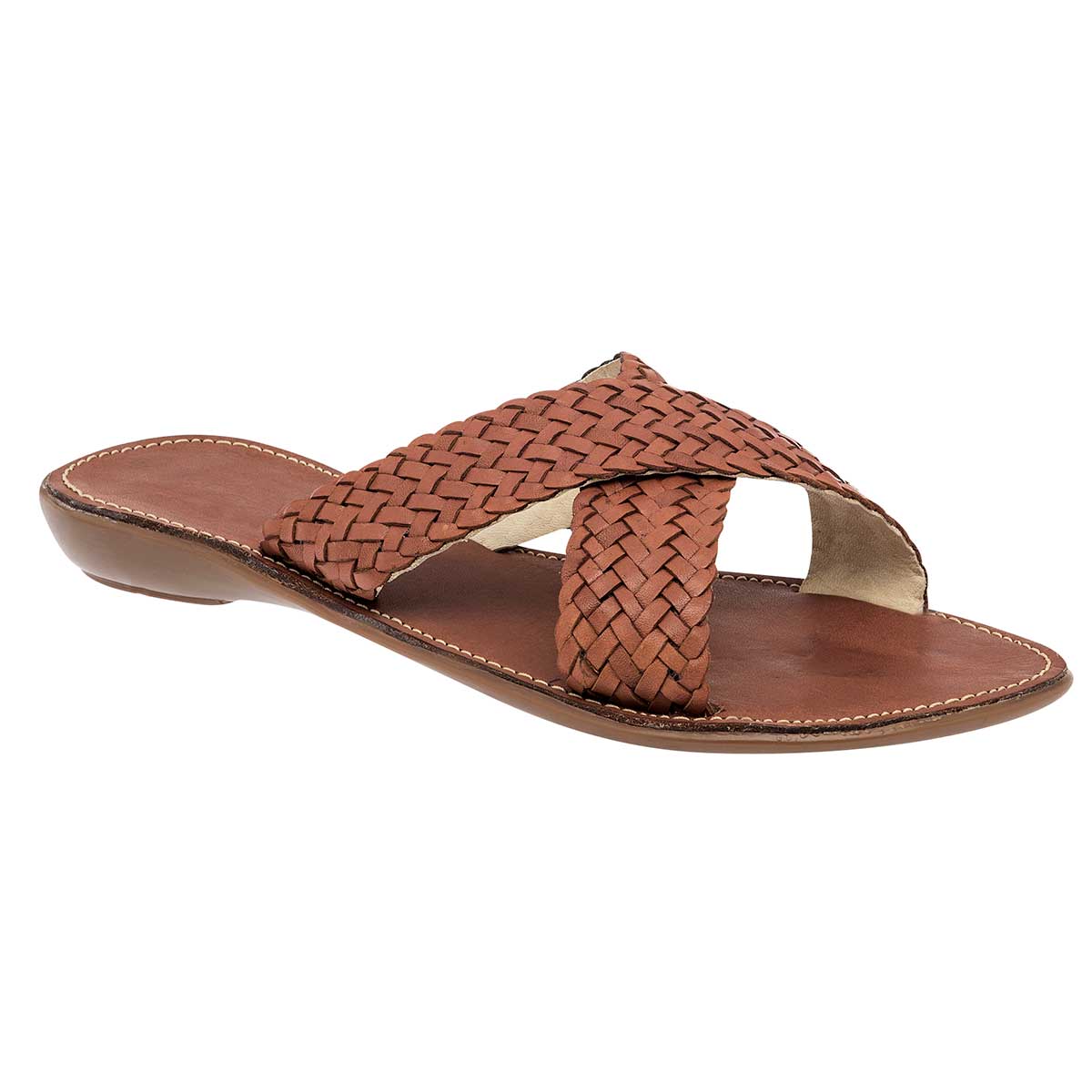 Sandalias Exterior Piel Color Camel Para Mujer De RBCOLLECTION