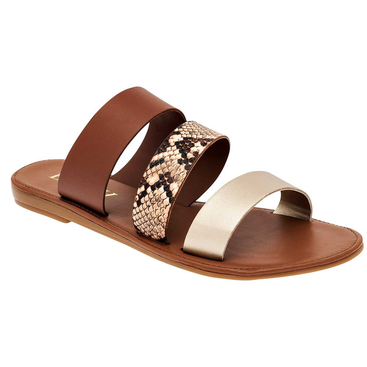 Sandalias Exterior Piel sintética Color Oro Para Mujer De RBCOLLECTION