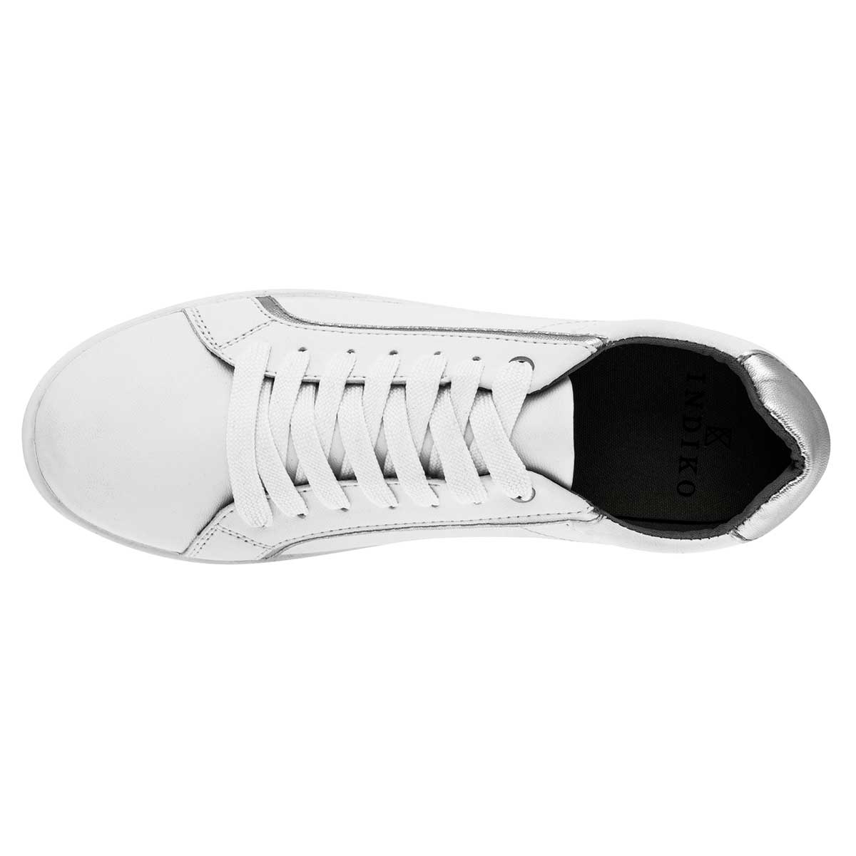 Tenis urbanos Exterior Sintético Color Blanco Con Plata Para Mujer De RBCOLLECTION