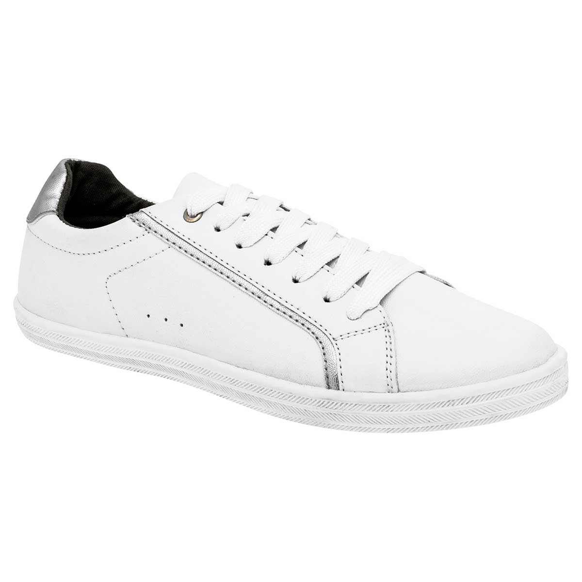 Tenis urbanos Exterior Sintético Color Blanco Con Plata Para Mujer De RBCOLLECTION