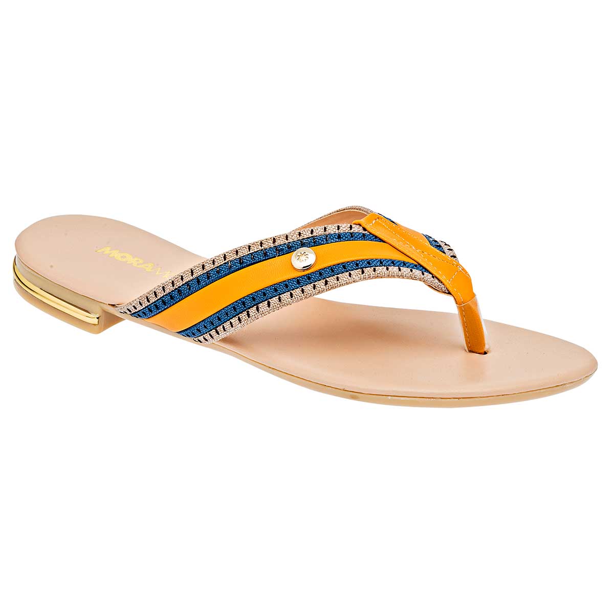 Sandalias Exterior Sintético Color Amarillo Para Mujer De Moramora