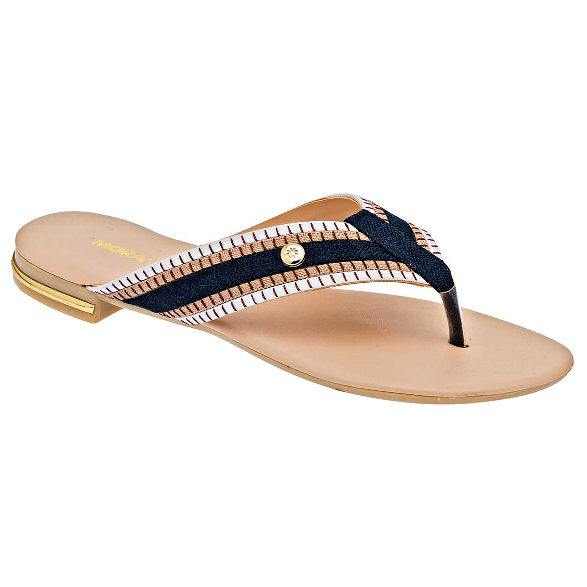 Sandalias Exterior Sintético Color Marino Para Mujer De Moramora