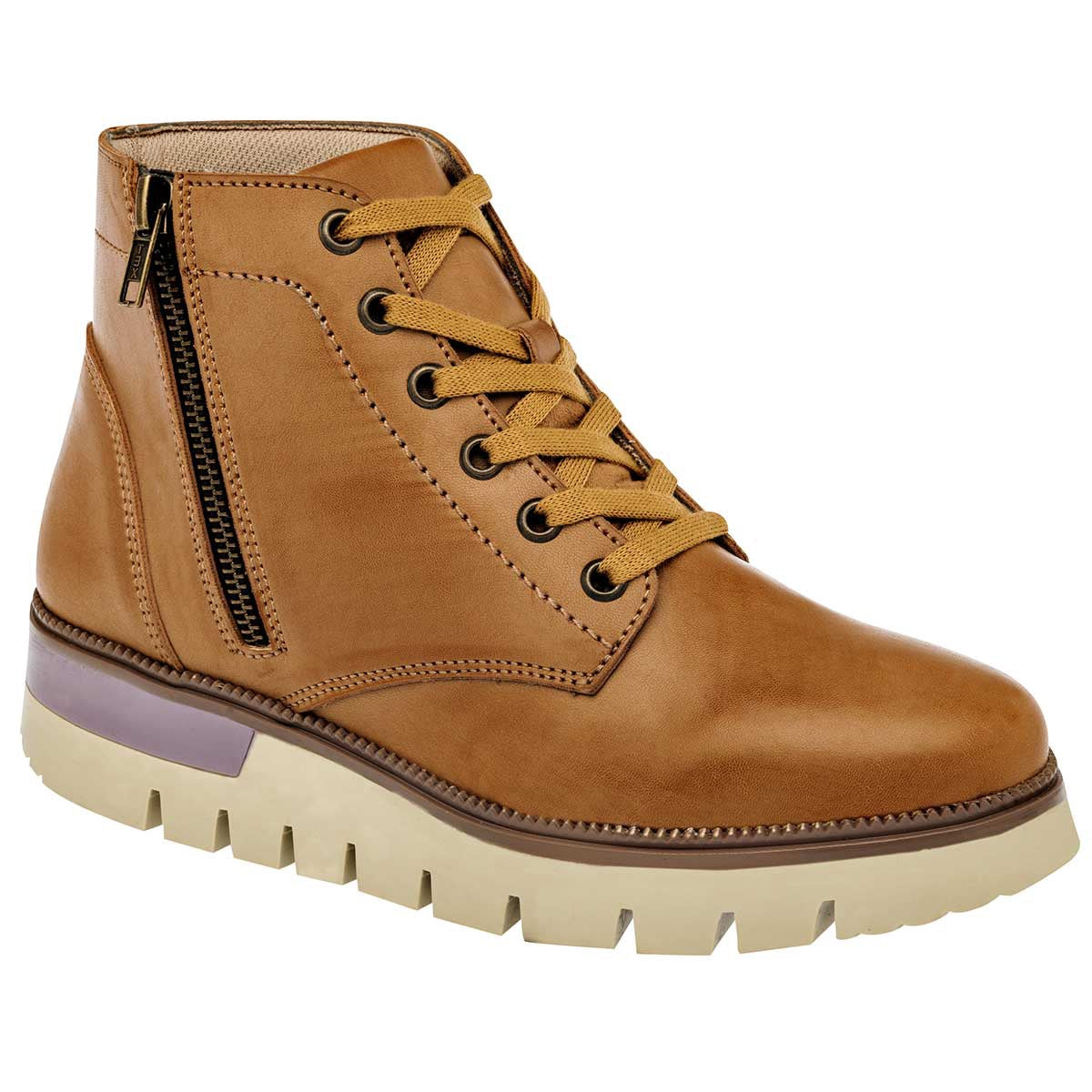 Botas Exterior Piel sintética Color Camel Para Mujer De Romanos