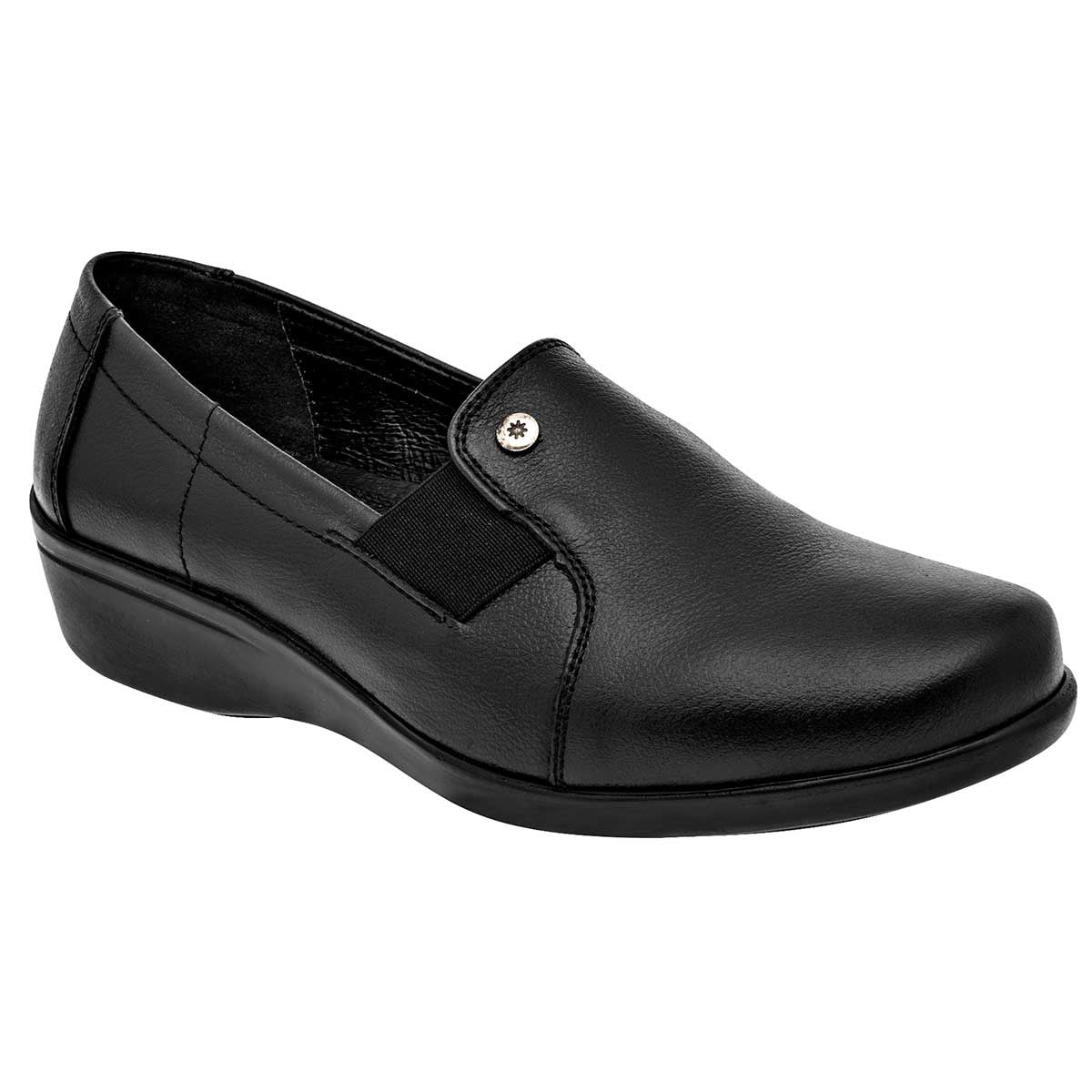 Tacones Exterior Piel Color Negro Para Mujer De Mora Confort