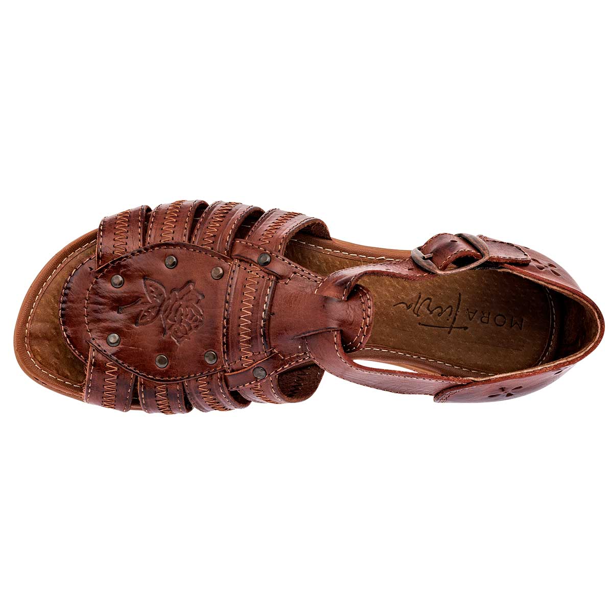 Sandalias Exterior Piel Color Café Para Mujer De RBCOLLECTION