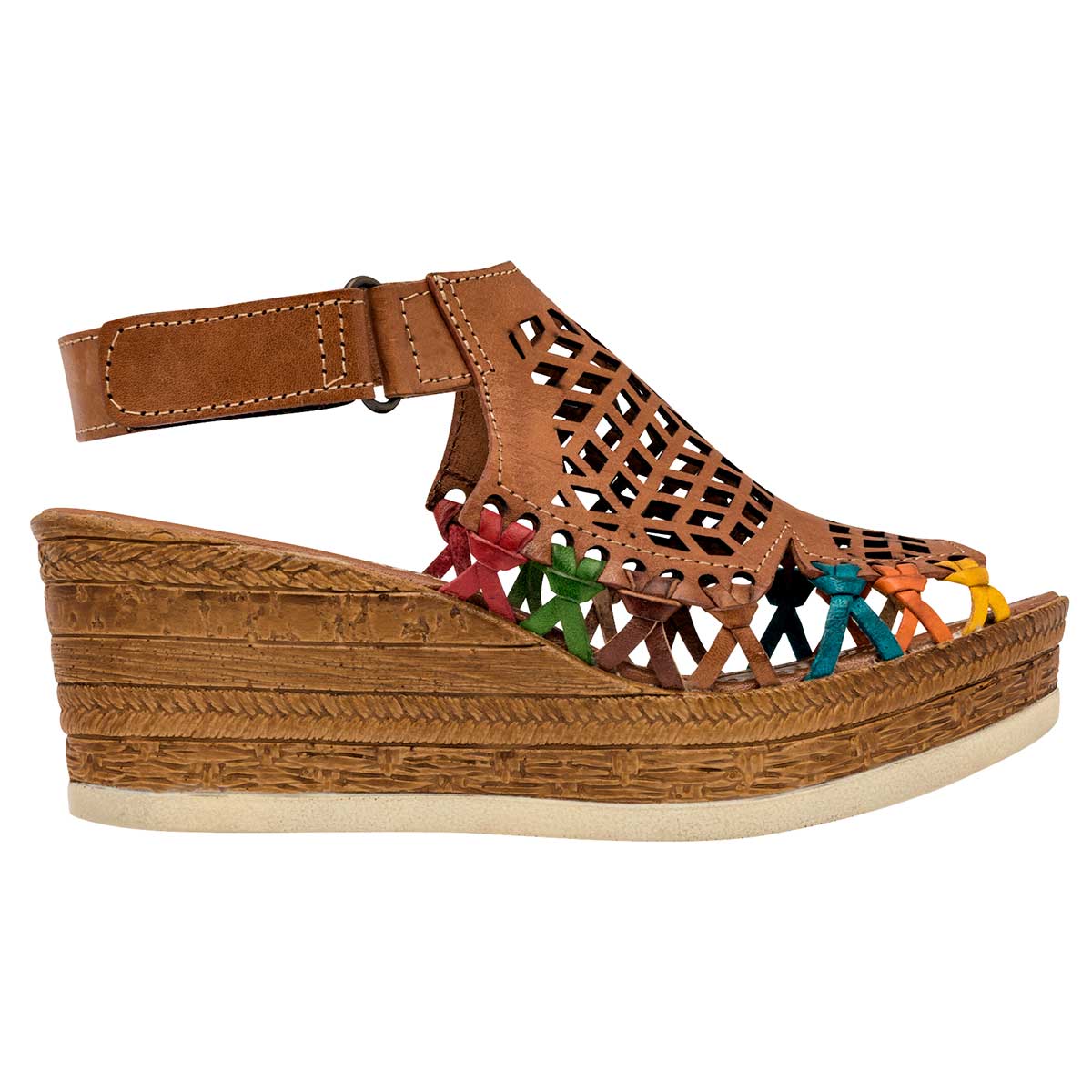 Sandalias Exterior Piel Color Camel Para Mujer De RBCOLLECTION