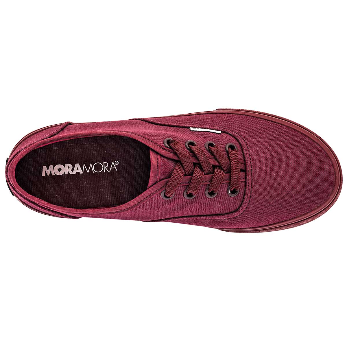 Tenis urbanos Exterior Textil Color Vino Para Mujer De Moramora