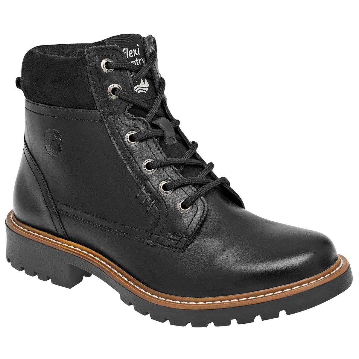 Bota casual Exterior Piel Color Negro Para Mujer De Flexi