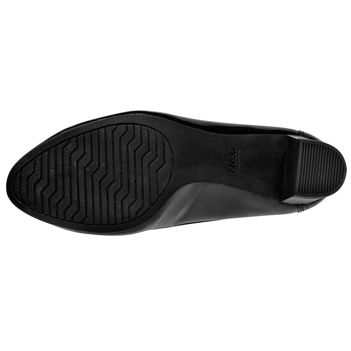 Zapatillas Exterior Piel Color Negro De Charol Para Mujer De Flexi