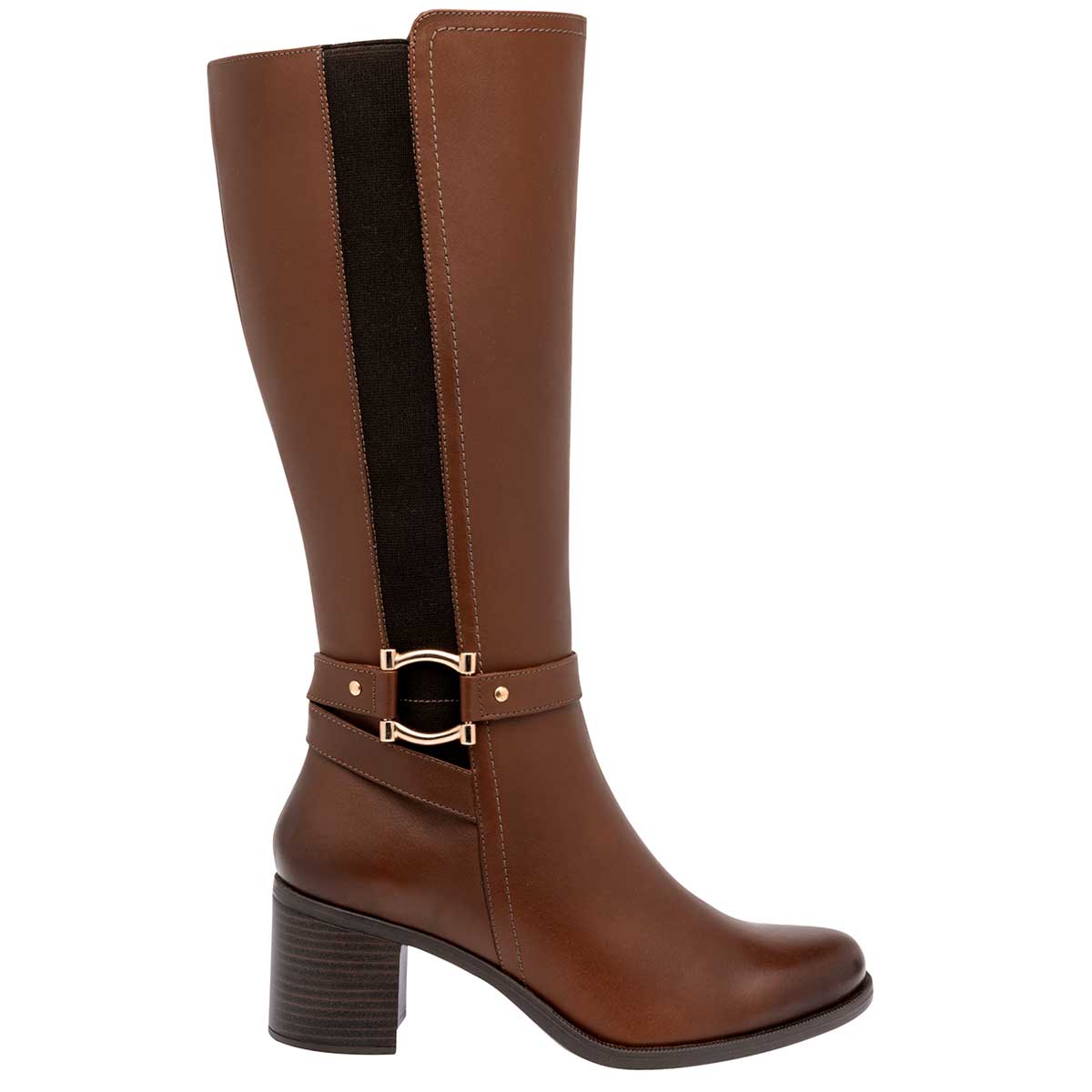 Botas altas Exterior Piel Color Café Para Mujer De Flexi