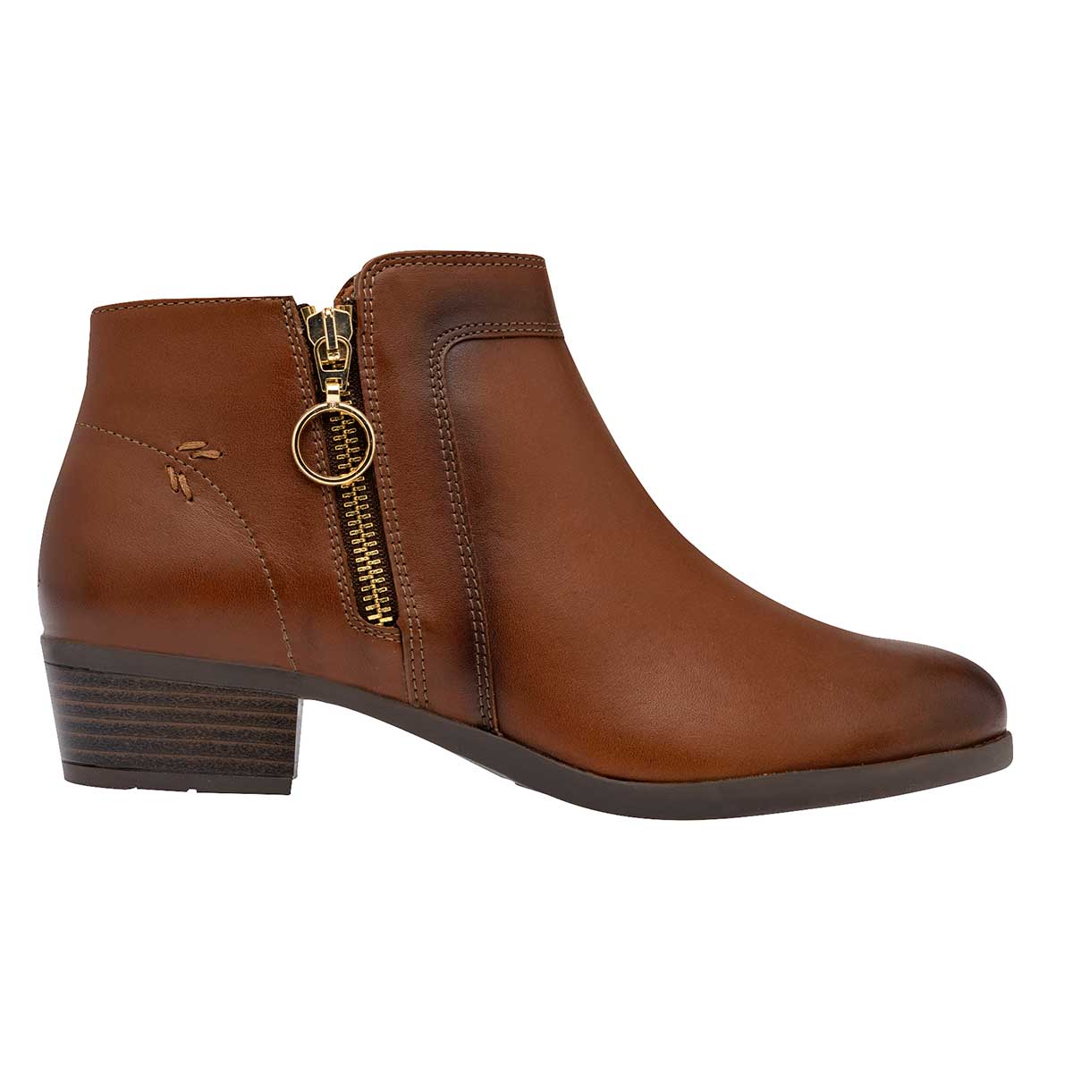 Botas tipo western Exterior Piel Color Café Para Mujer De Flexi