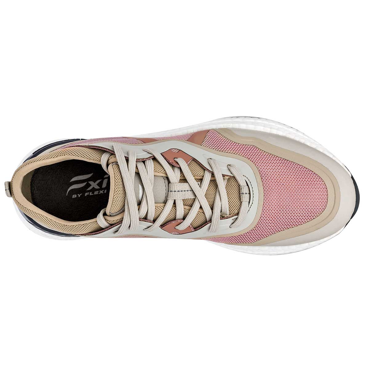 Tenis tipo deportivo Exterior Sintético Color Beige  Para Mujer De Flexi