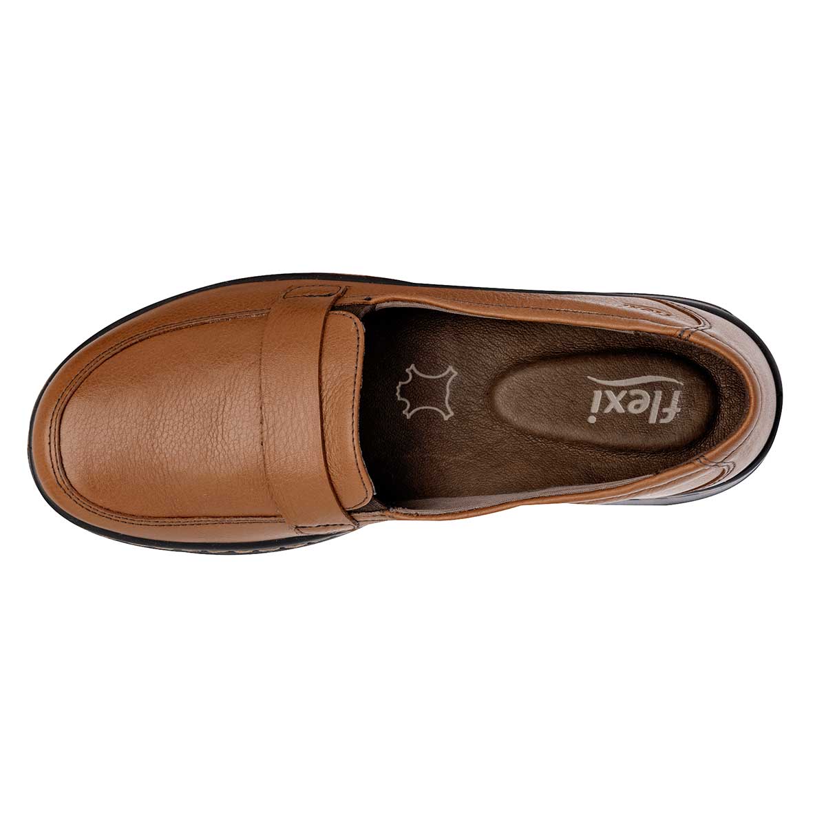 Confort Exterior Piel Color Camel Para Mujer De Flexi