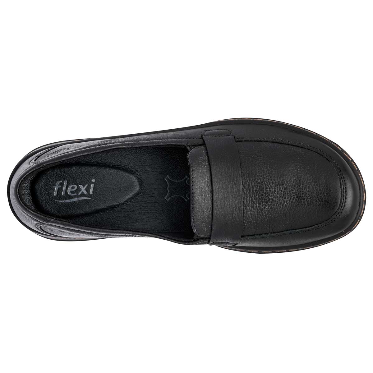 Confort Exterior Piel Color Negro Para Mujer De Flexi