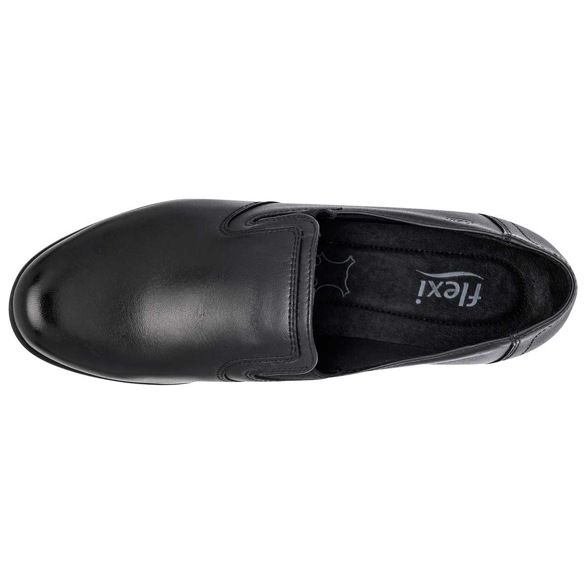 Zapatillas Exterior Piel Color Negro Para Mujer De Flexi