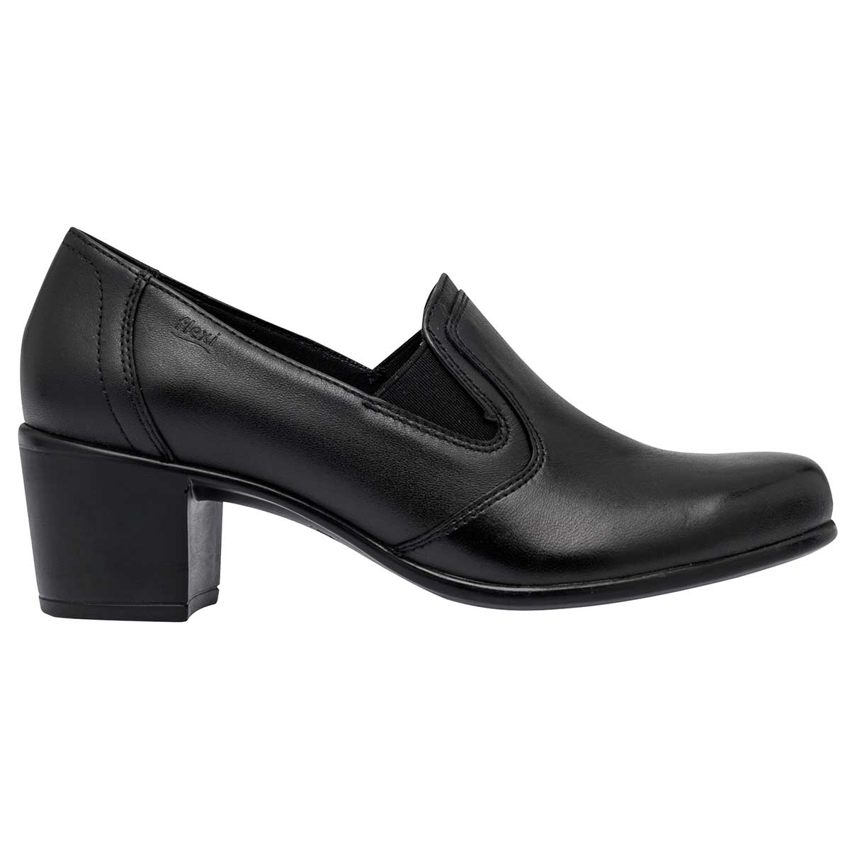 Zapatillas Exterior Piel Color Negro Para Mujer De Flexi