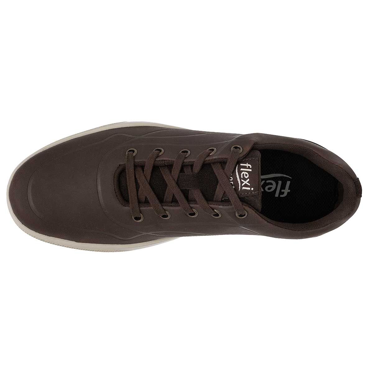 Tenis con cordones Exterior Sintético Color Café Para Hombre De Flexi