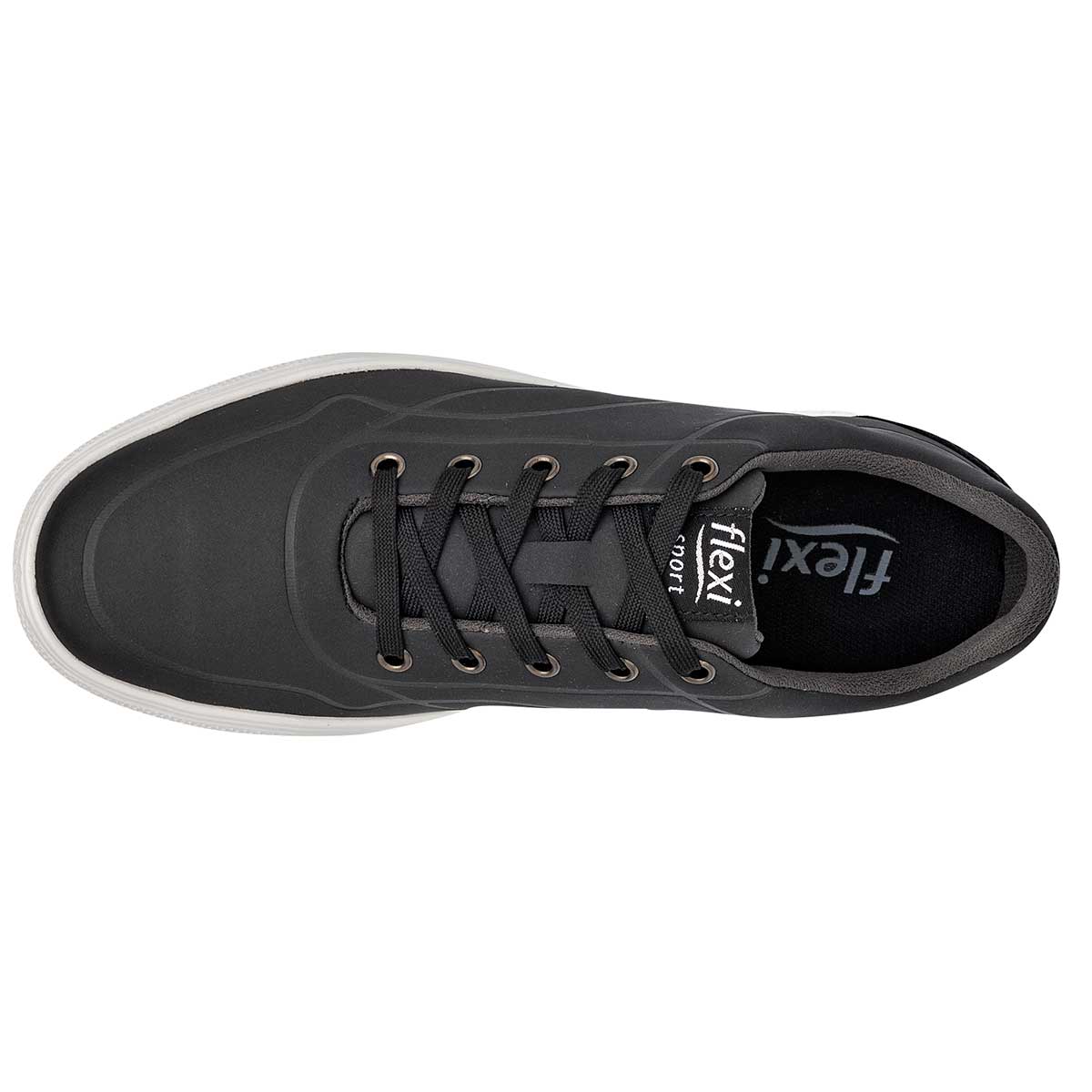 Tenis con cordones Exterior Sintético Color Negro Para Hombre De Flexi