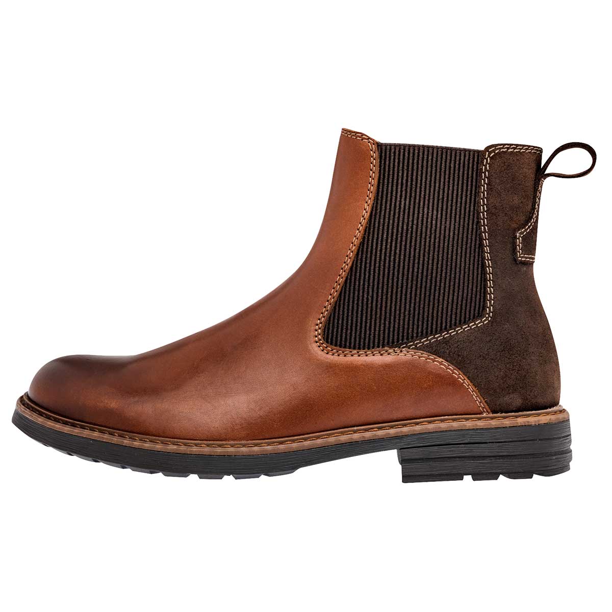 Botas casuales Exterior Piel Color Camel Con Café Para Hombre De Flexi