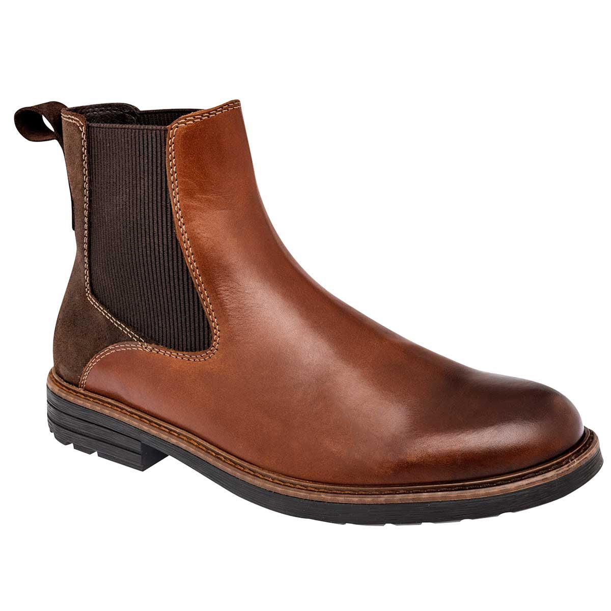 Botas casuales Exterior Piel Color Camel Con Café Para Hombre De Flexi