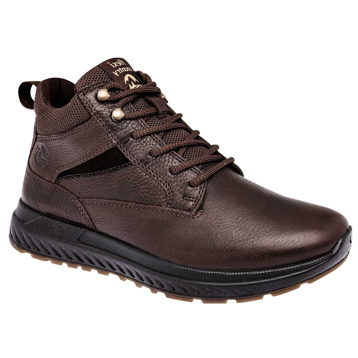 Botas casuales Exterior Piel Color Café Para Hombre De Flexi