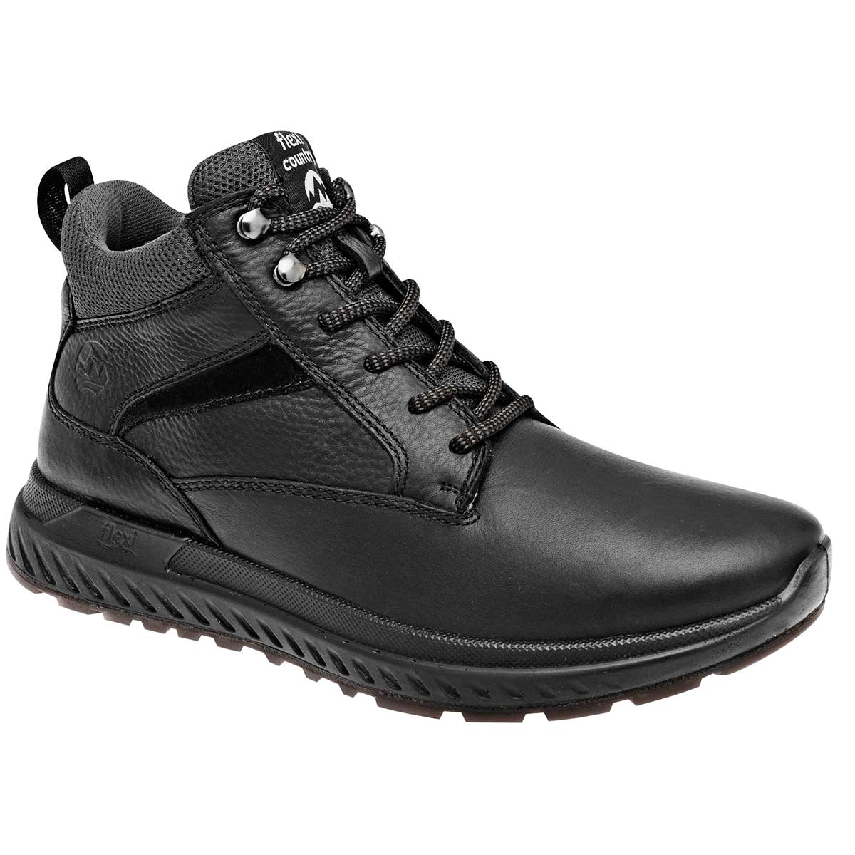 Botas casuales Exterior Piel Color Negro Para Hombre De Flexi