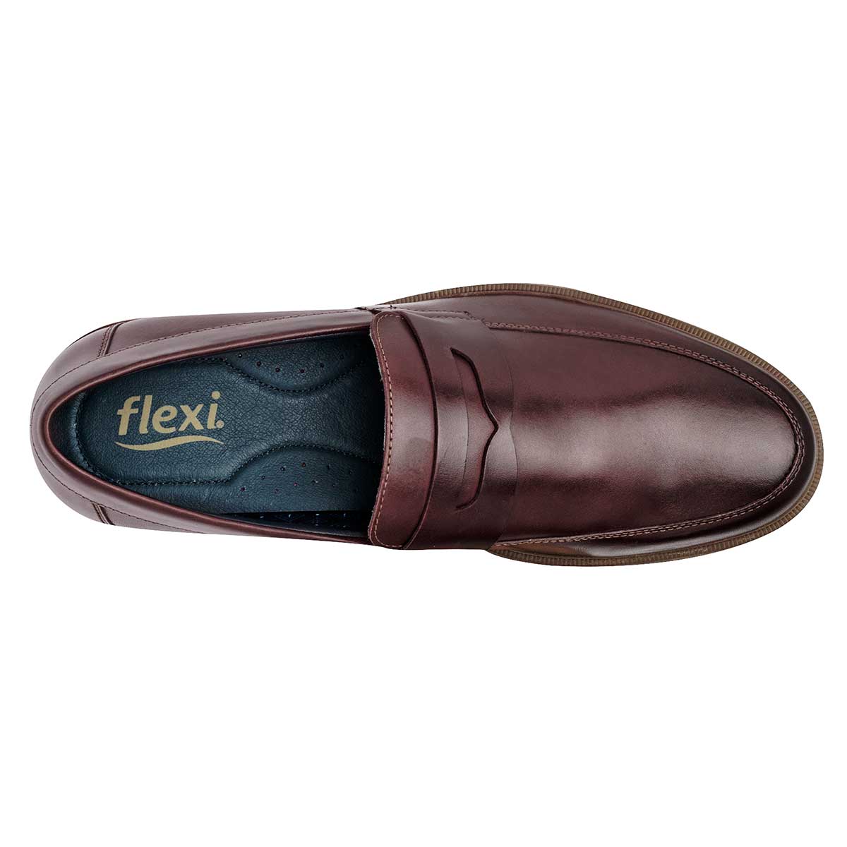 Zapatos de vestir Exterior Piel Color Vino Para Hombre De Flexi