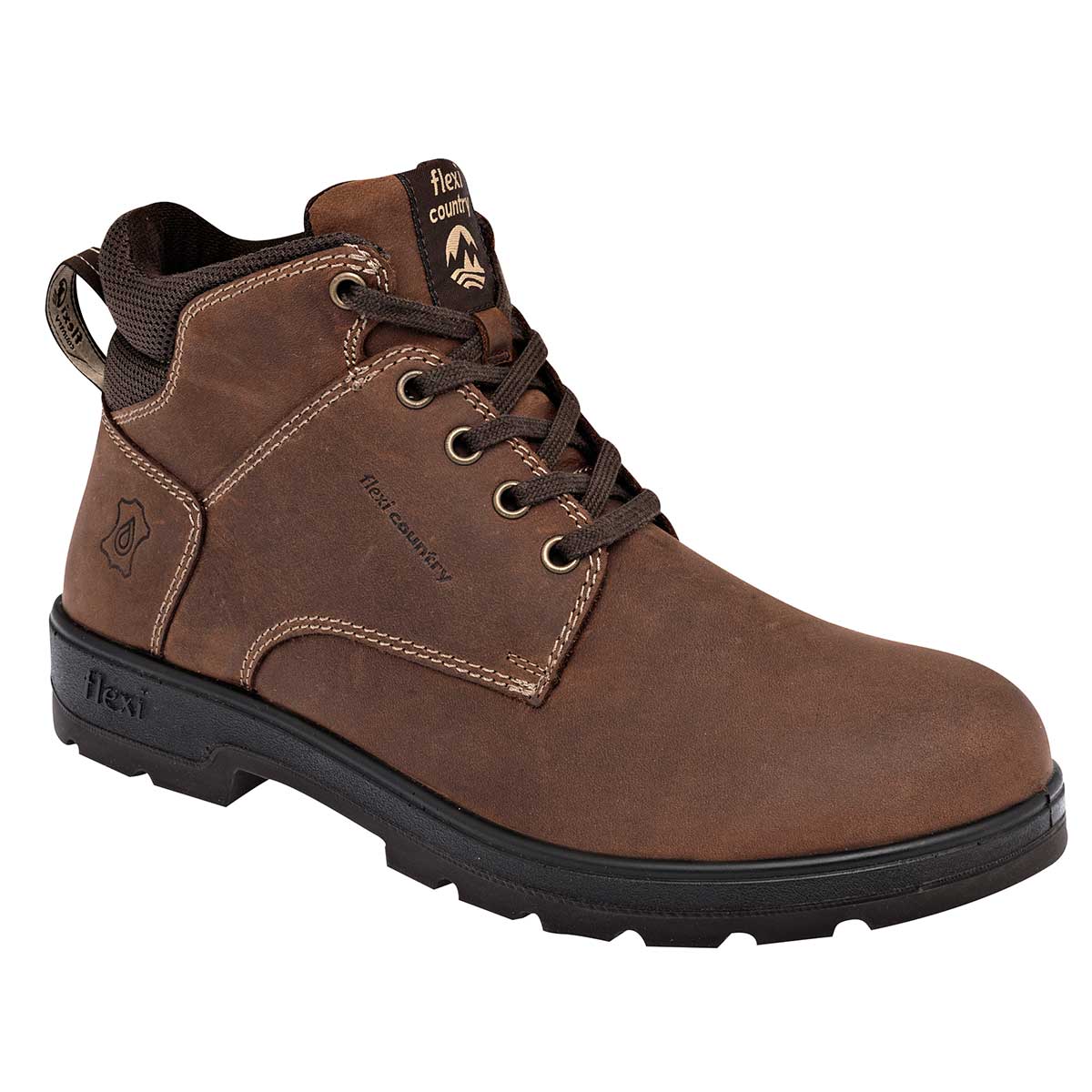 Botas casuales Exterior Piel Color Café Para Hombre De Flexi