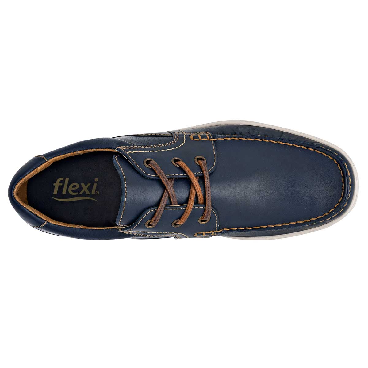 Mocasines y drivers Exterior Piel Color Marino Para Hombre De Flexi