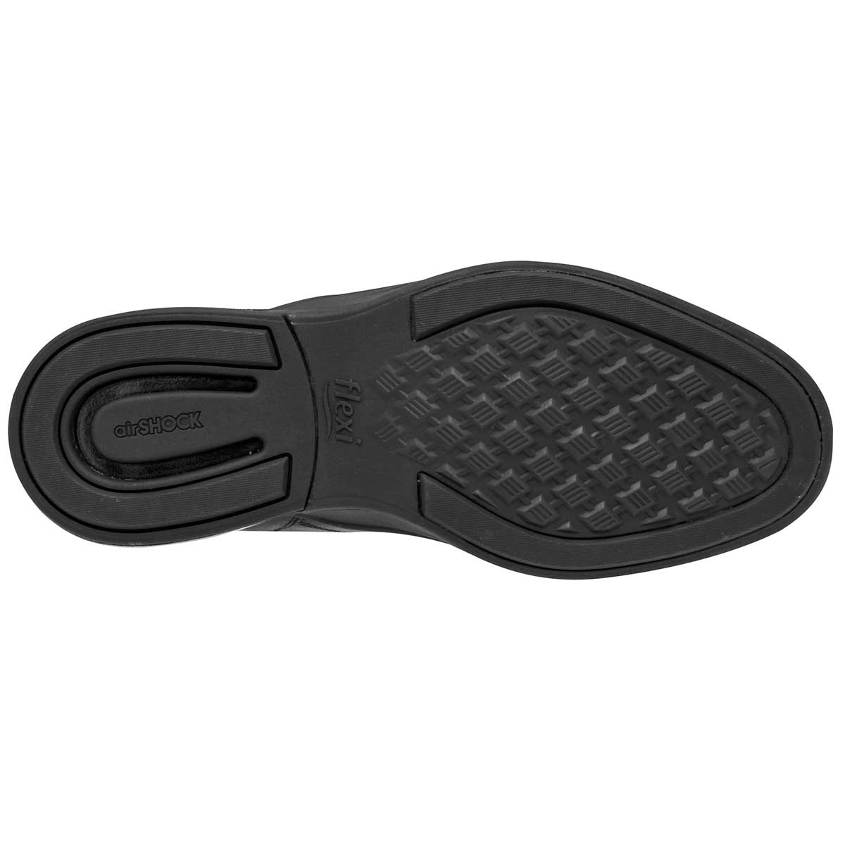 Confort y diabético Exterior Piel Color Negro Para Hombre De Flexi