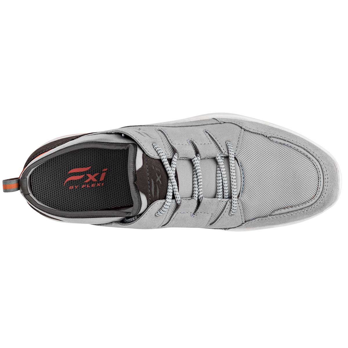 Tenis con cordones Exterior Piel Color Gris Con Negro Para Hombre De Flexi