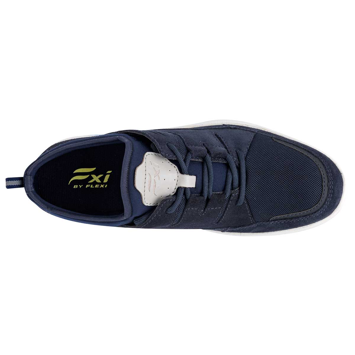 Tenis con cordones Exterior Piel Color Marino Con Gris Para Hombre De Flexi