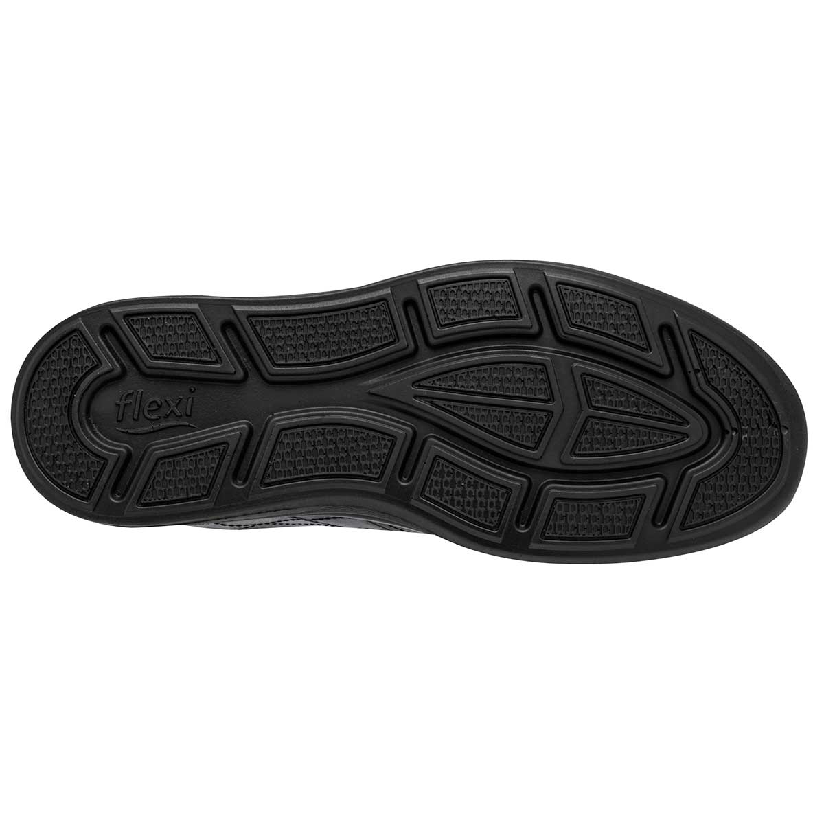 Confort y diabético Exterior Piel Color Negro Con Camel Para Hombre De Flexi