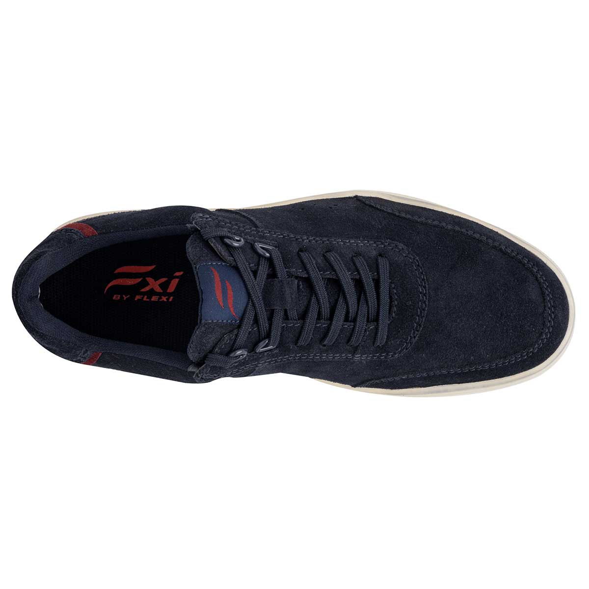 Tenis con cordones Exterior Piel Color Marino Para Hombre De Flexi